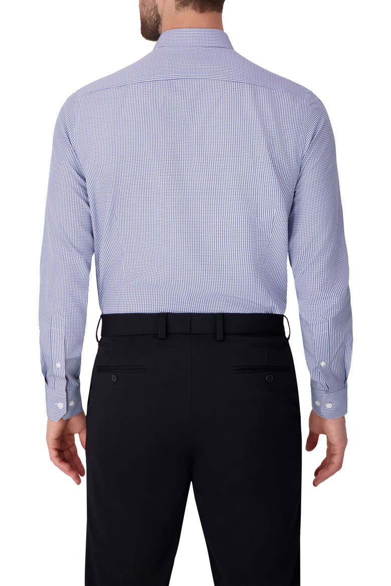 Slim Fit 4-Way Stretch Button-Up Shirt, Alternate, color, WHITE/BLUE