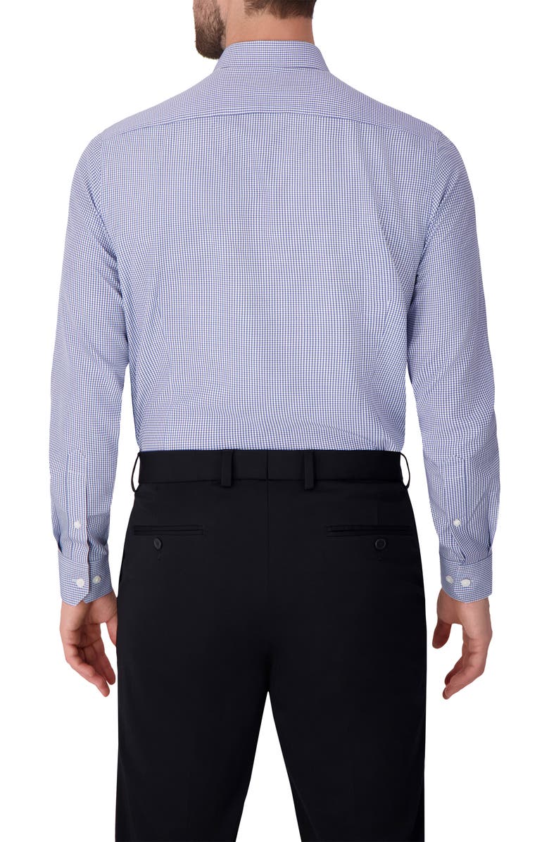 Report Collection Slim Fit 4-Way Stretch Button-Up Shirt, Alternate, color, White/Blue