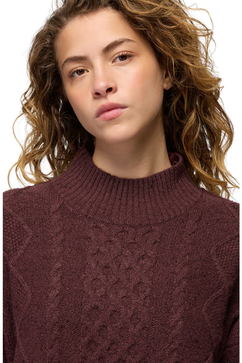 Amber Mountain Cable Sweater, Alternate, color, CACAO