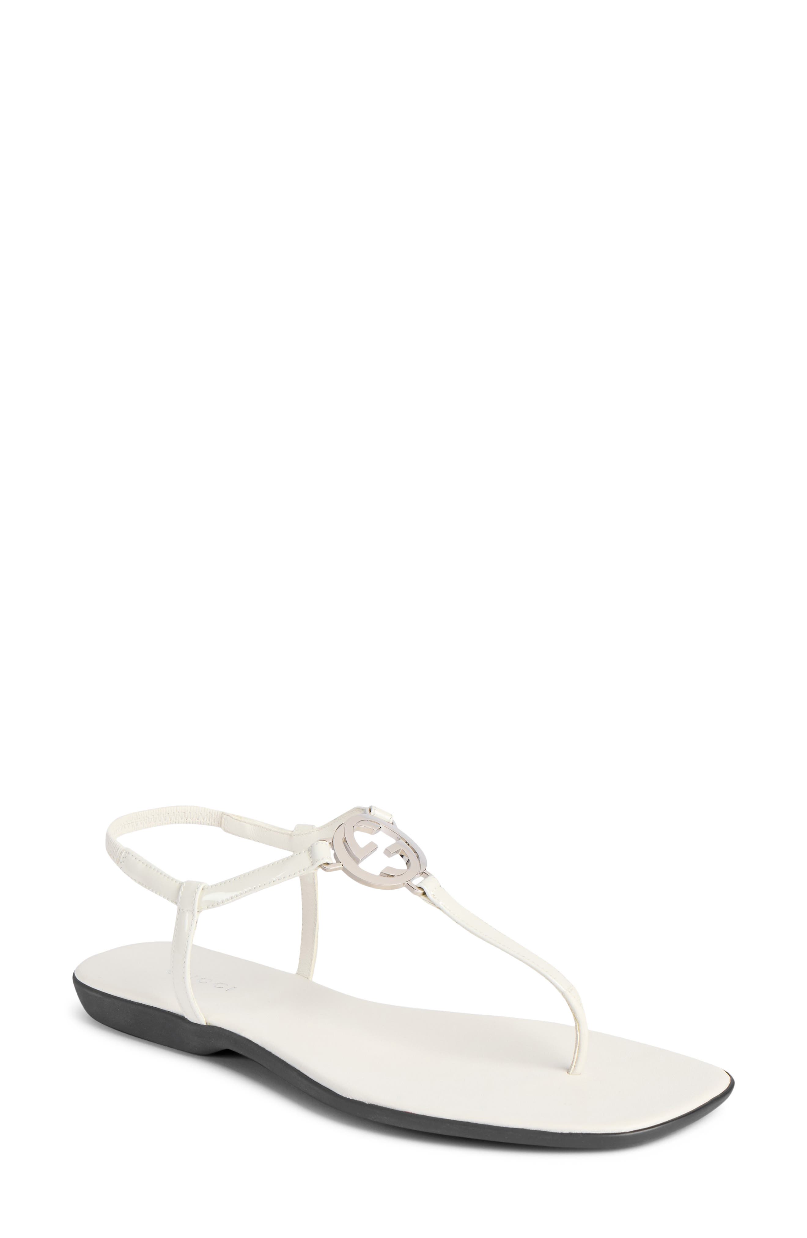Gucci GG Thong Sandal, Main, color, Ivory