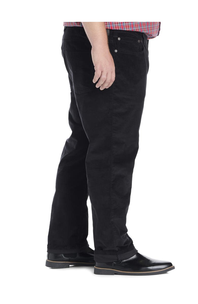 True Nation by DXL Big & Tall 5-Pocket Comfort Corduroy Pants, Alternate, color, Caviar