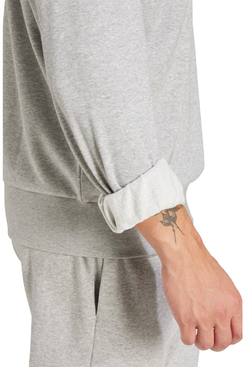 Essentials French Terry Crewneck Sweatshirt, Alternate, color, MGREYH/BLA