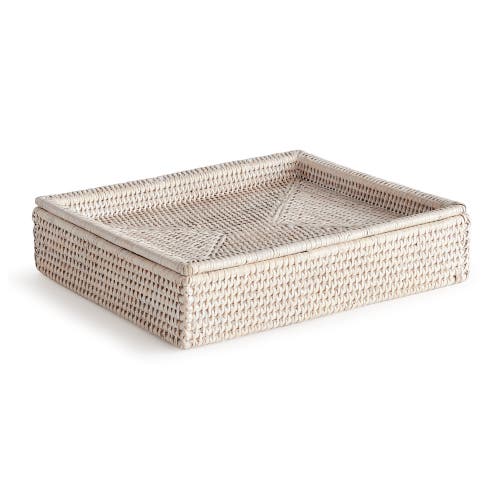 Napa Home & Garden Burma Rattan Lidded Letter Storage Decorative Tray In Neutral
