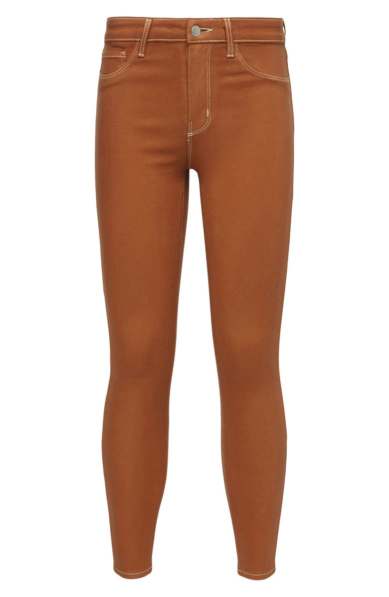 L'AGENCE Margot Coated Crop Jeans, Alternate, color, 