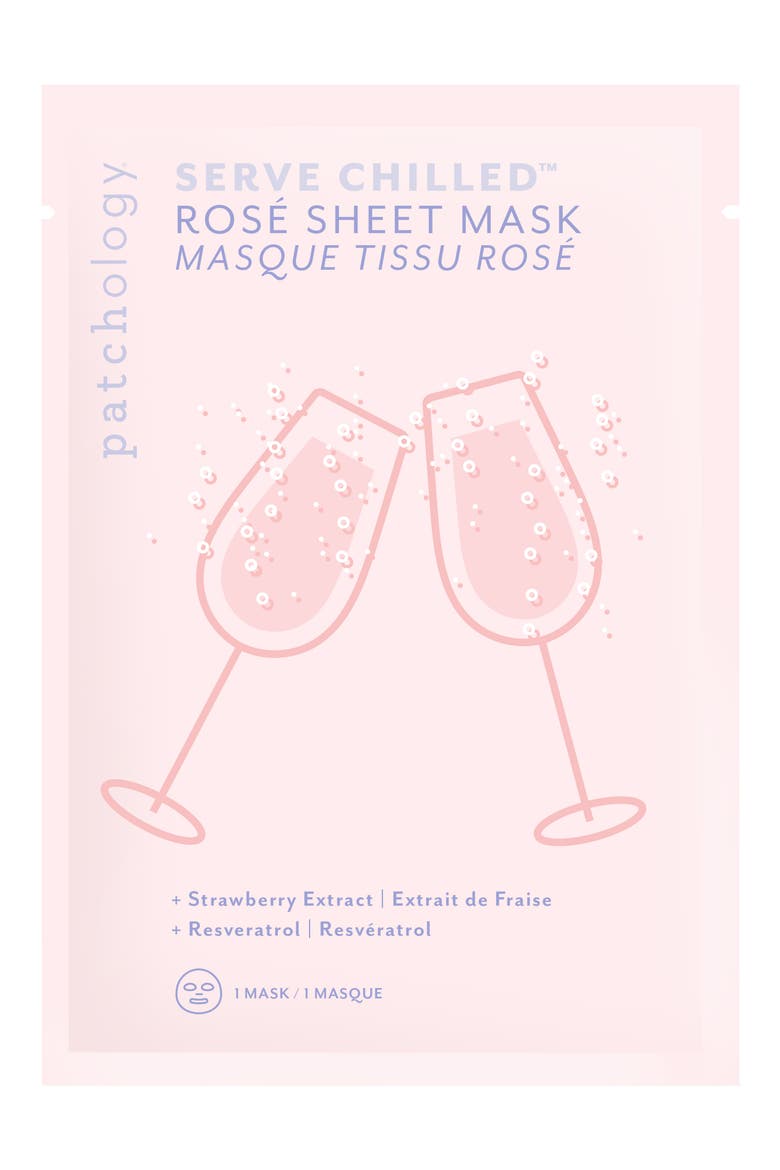 Serve Chilled Rosé Sheet Mask, Main, color, NO COLOR