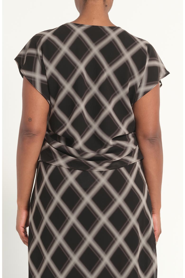 Cameron Woven Top, Alternate, color, BLACK/ BEIGE