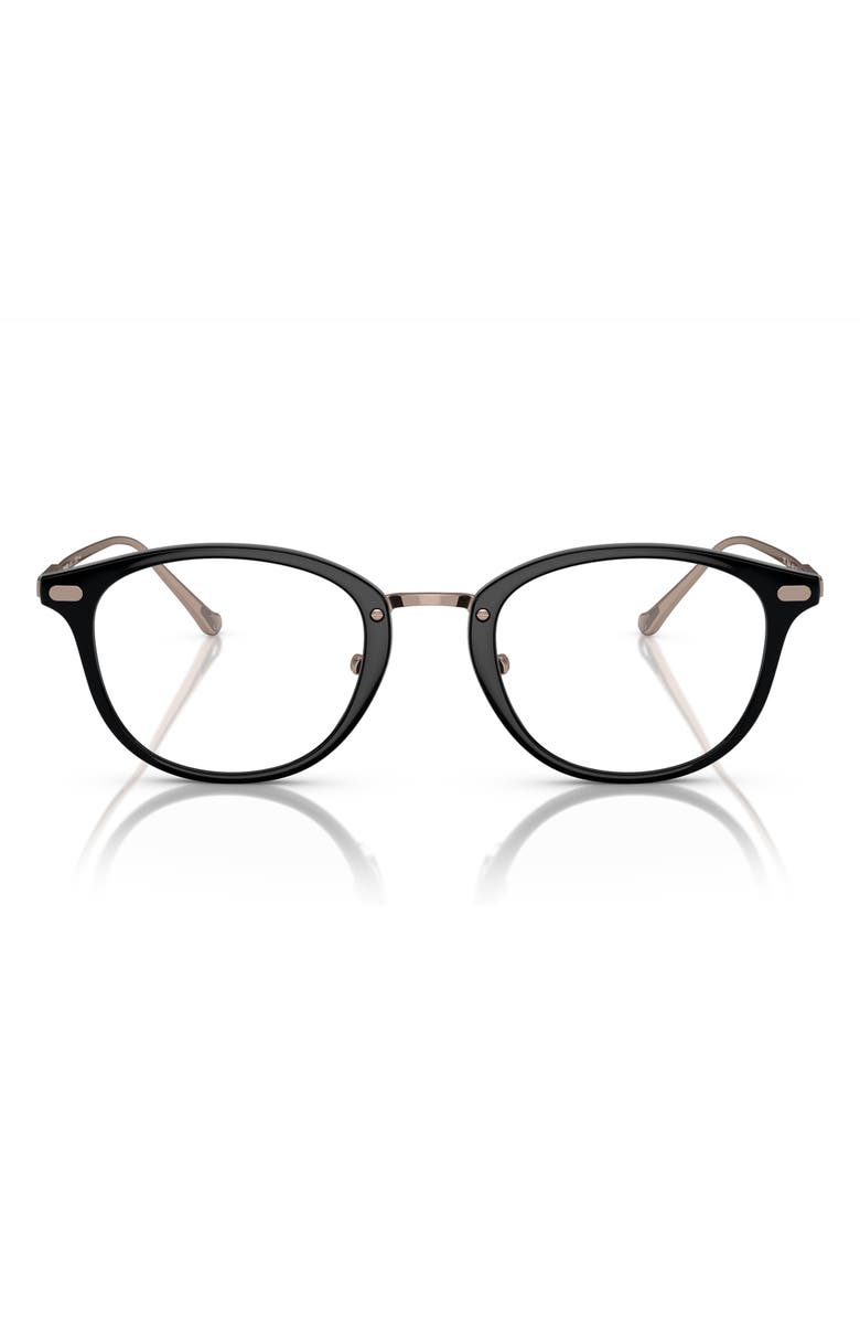 COACH 49mm Phantos Optical Glasses, Main, color, Black / Demo Lens