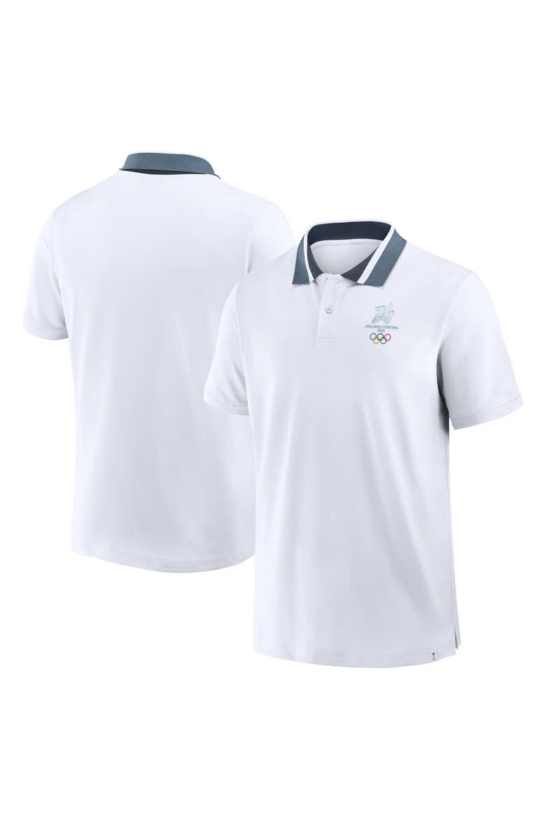 Men's Fanatics White Milano Cortina 2026 Winter Olympics Tipped Polo, Main, color, White