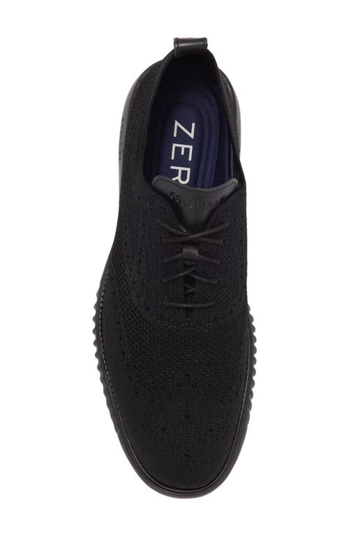Cole Haan 2.zerogrand Stitchlite Water Resistant Wingtip In Black/bla