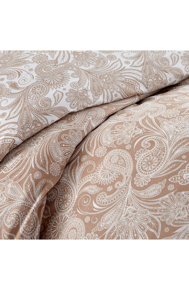 SOUTHSHORE FINE LINENS Premium Collection Perfect Paisley Comforter Set, Alternate, color, Taupe