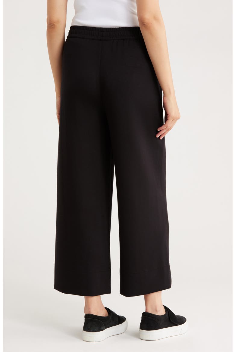 Scuba Wide Leg Pants, Alternate, color, BLACK