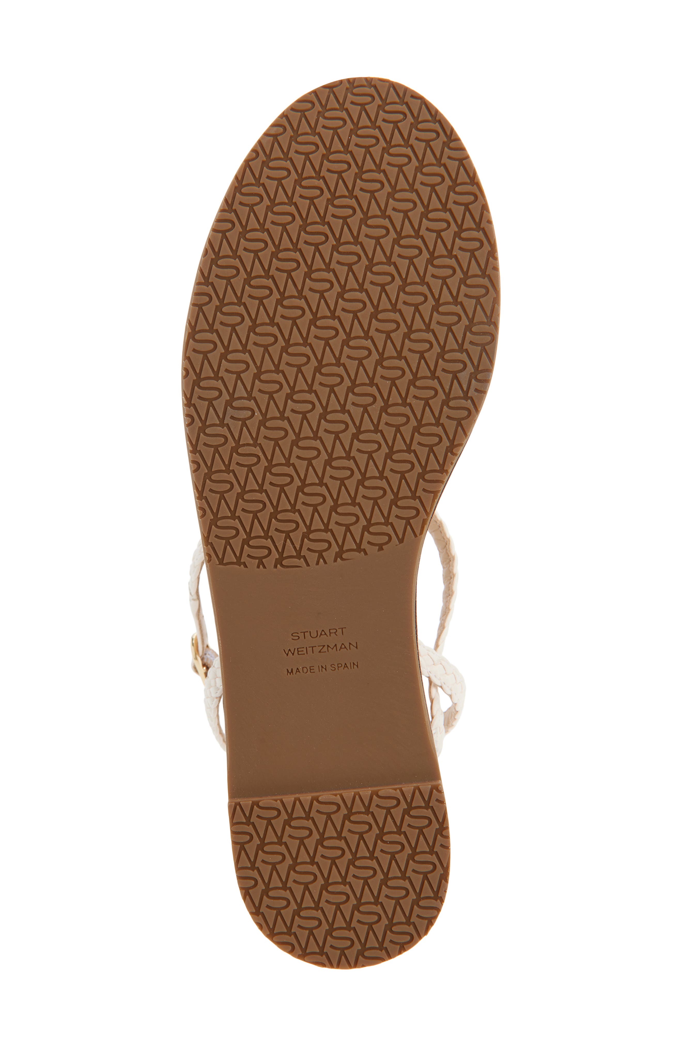 Stuart Weitzman Wovette Wedge Sandal, Alternate, color, Seashell/ Walnut