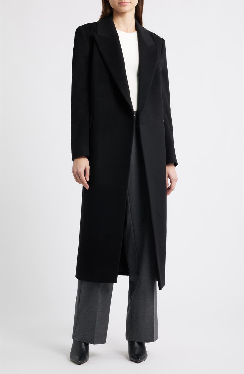 BOSS Callafy Cashmere Coat, Alternate, color, Black