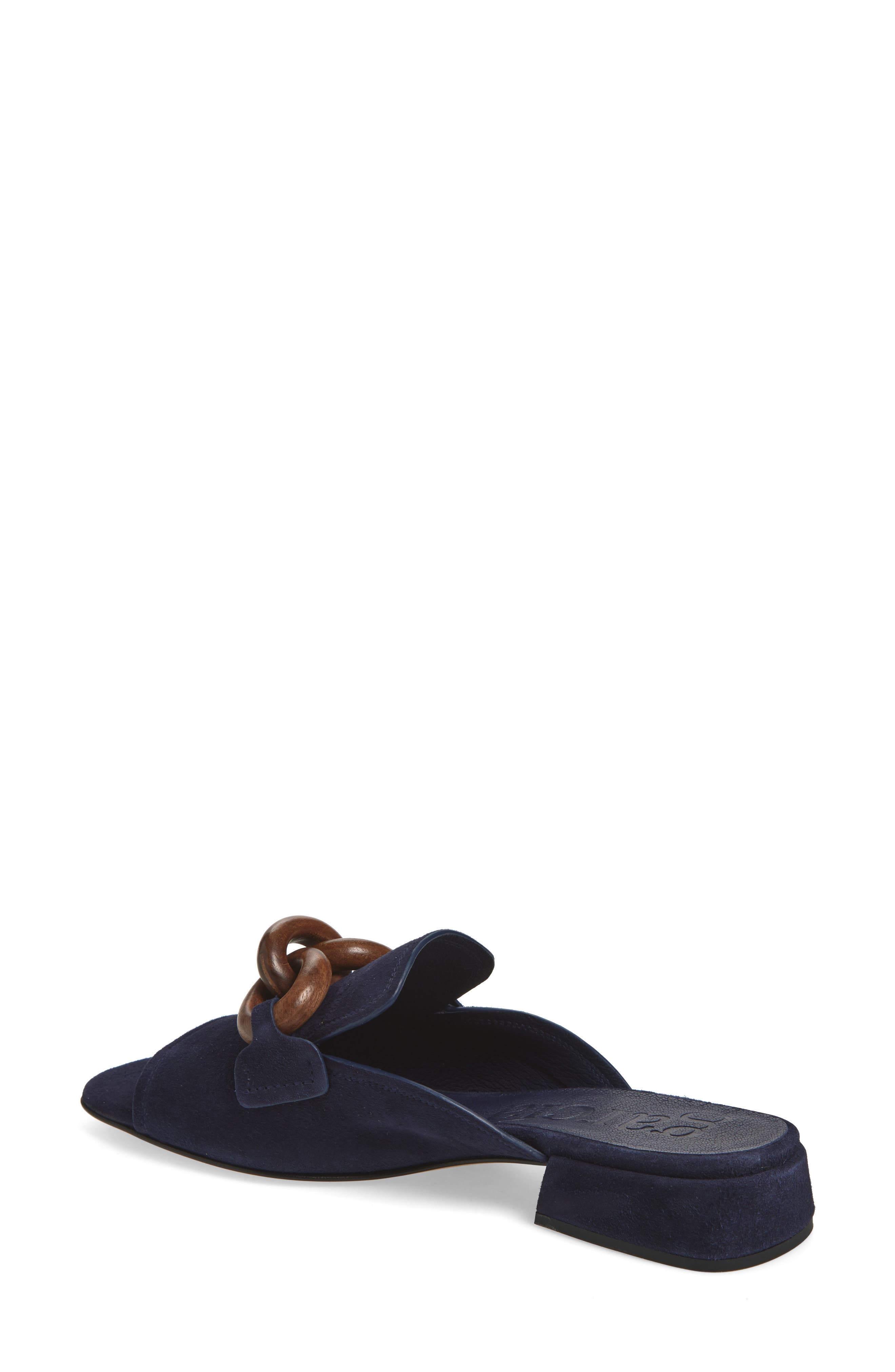 Pedro Garcia Enna Slide Sandal, Alternate, color, Navy Plush Suede-Walnut