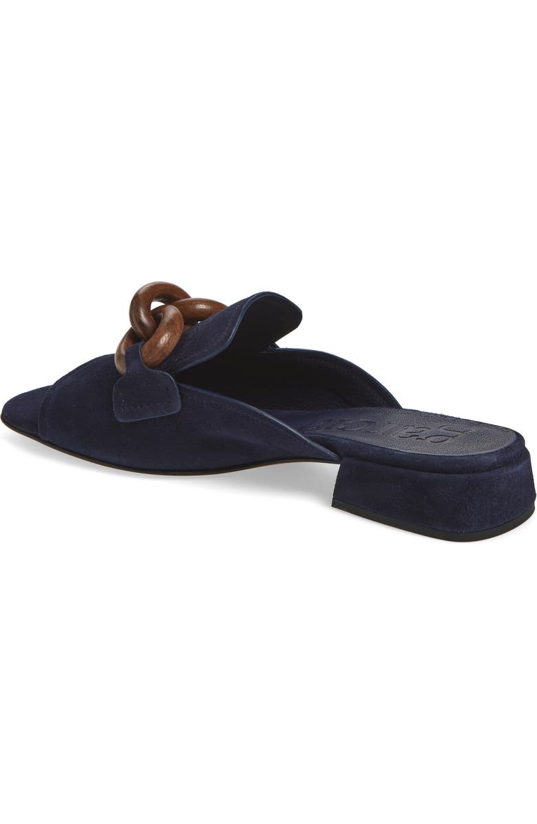 Pedro Garcia Enna Slide Sandal, Alternate, color, Navy Plush Suede-Walnut