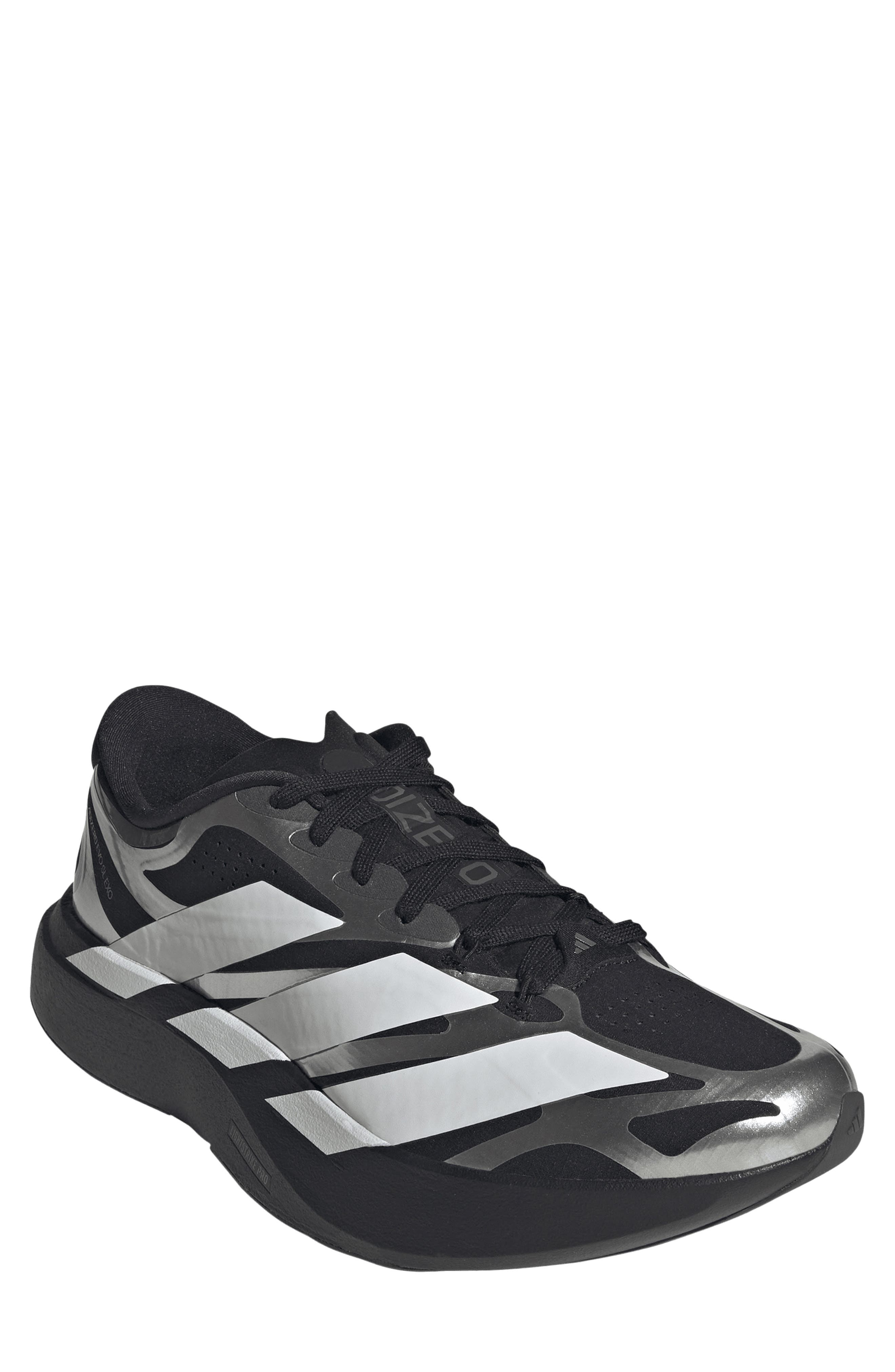 adidas Adizero Evo SL EXO Running Shoe, Main, color, Core Black/ White/ Iron Met