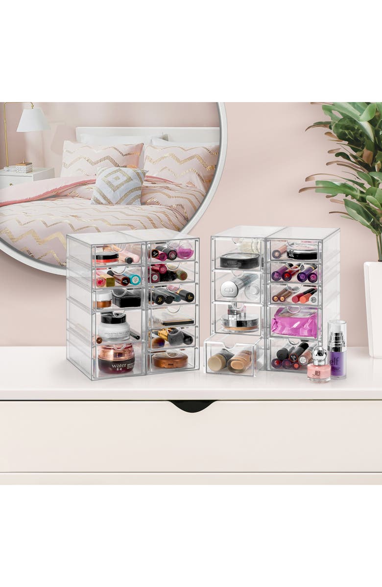 SORBUS 20-Drawer Acrylic Organizer, Alternate, color, Clear