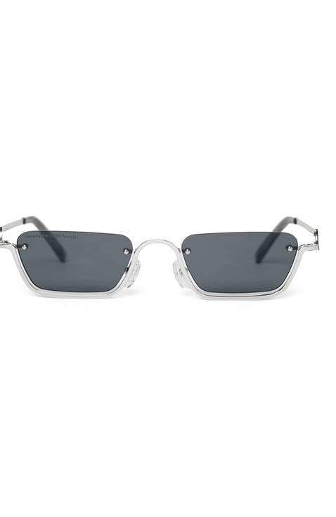 Kai Rectangular Frameless Sunglasses