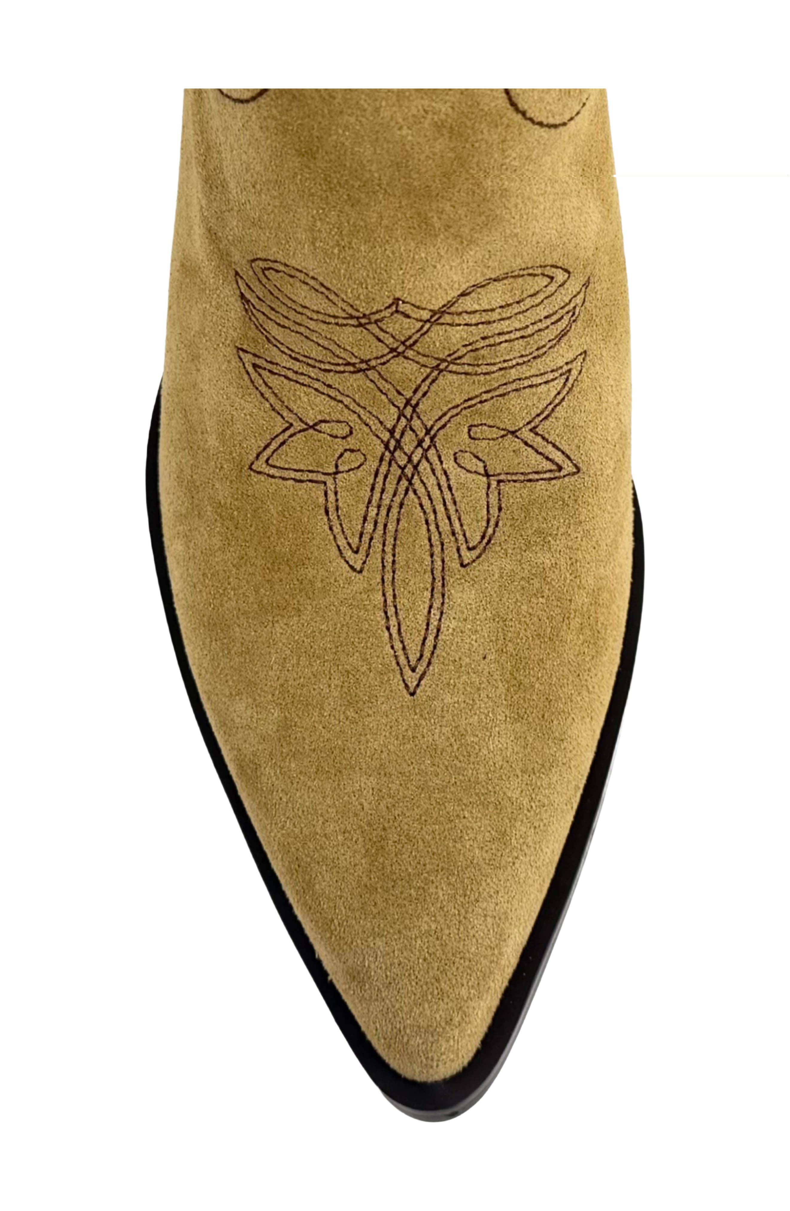 Wendy Faux Suede Western Boot, Alternate, color, CAMEL SUEDE