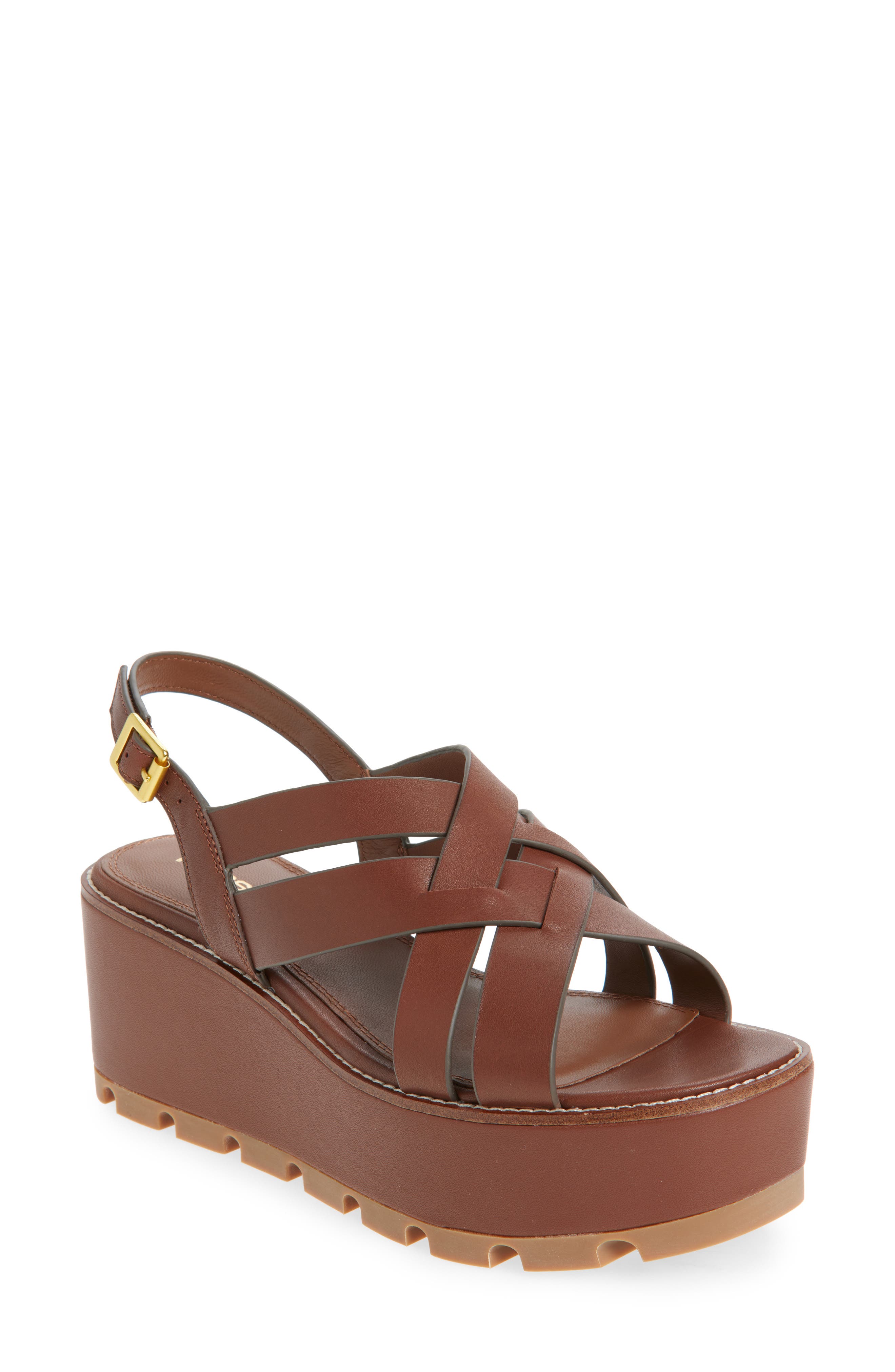 Reiss Naomi Slingback Platform Wedge Sandal, Main, color, 
