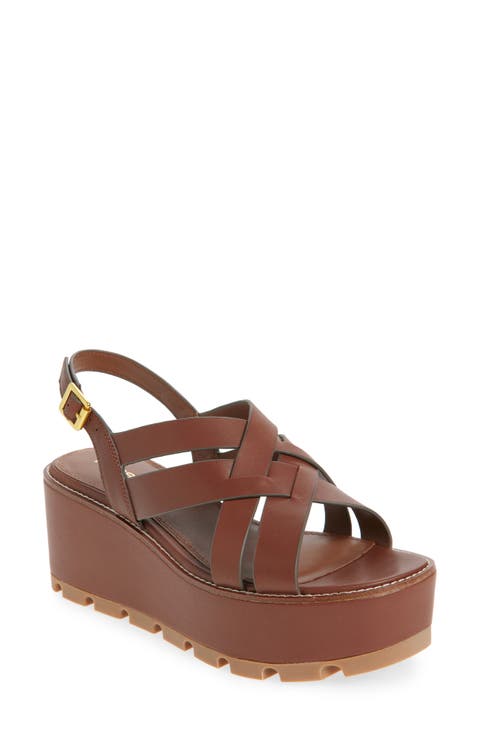 Naomi Slingback Platform Wedge Sandal (Women)