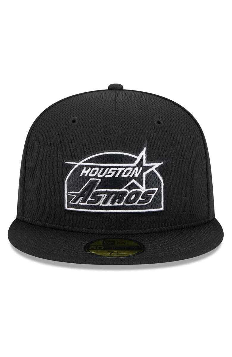 New Era Men's New Era Black Houston Astros 2025 MLB Clubhouse 59FIFTY Fitted Hat, Alternate, color, 