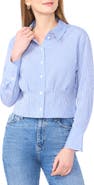 Vince Camuto Pleat Waist Button-Up Shirt