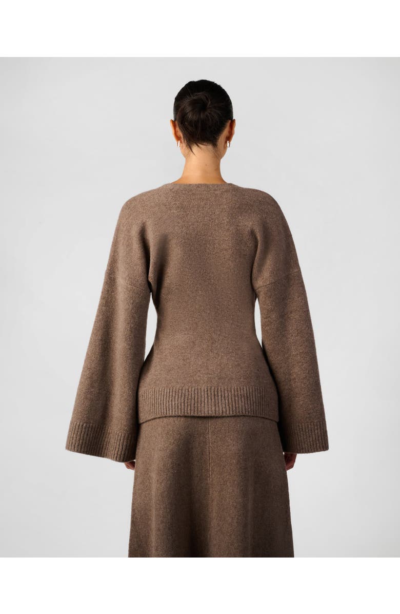 WeWoreWhat Cinched Waist Cardigan, Alternate, color, Brown