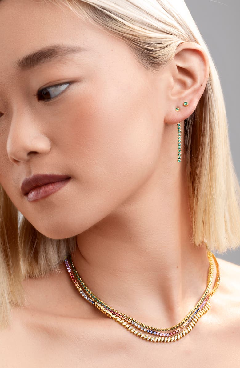 Bony Levy El Mar Emerald Two-Way Drop Jacket Earrings, Alternate, color, 