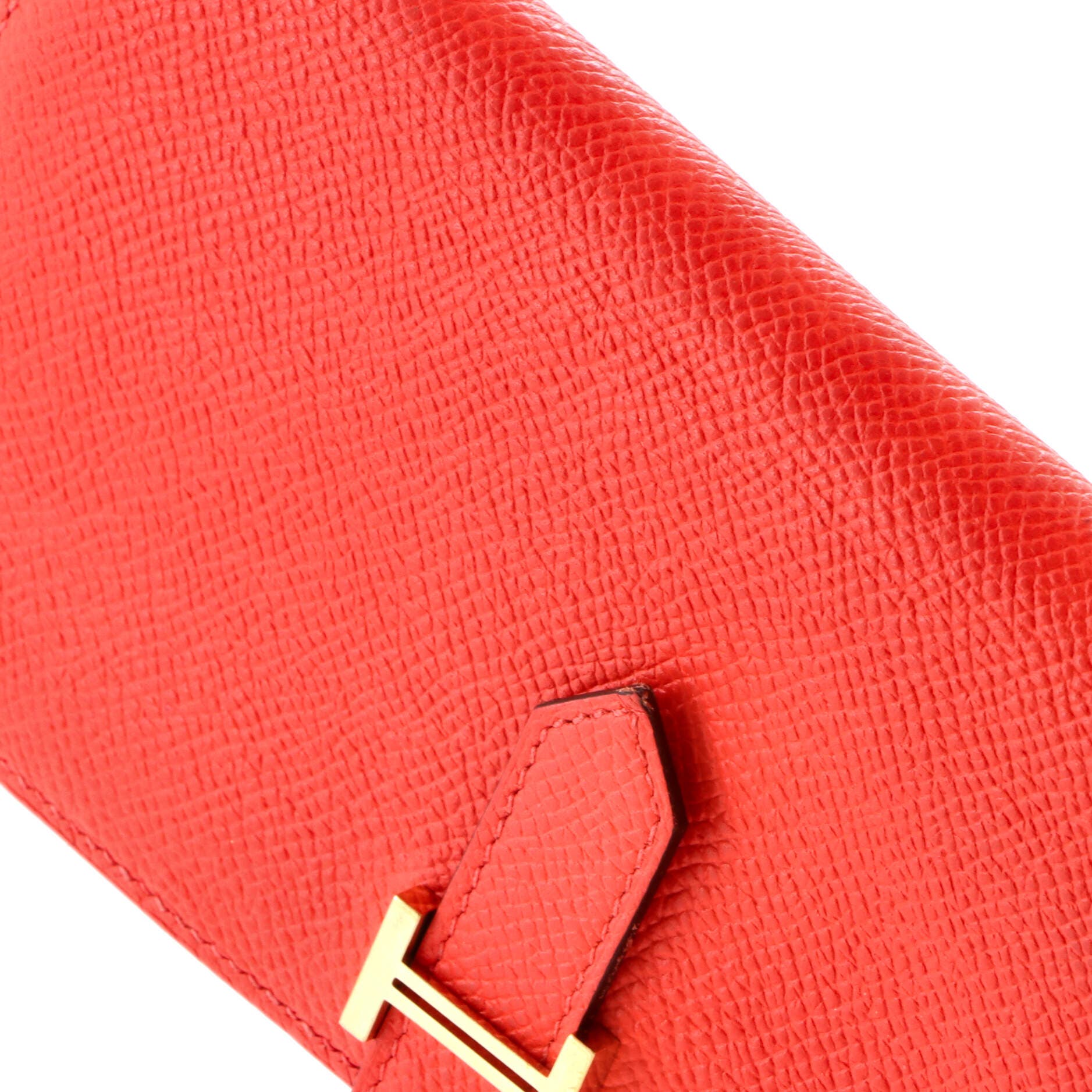 Pre-Owned Hermes Bearn Wallet Epsom Long, Alternate, color, Rouge Pivoine