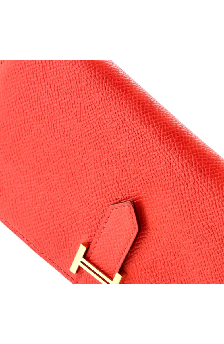 Pre-Owned Hermes Bearn Wallet Epsom Long, Alternate, color, Rouge Pivoine