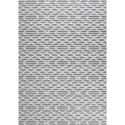 Ararat High-Low Pile Moroccan Diamond Modern Indoor/Outdoor Area Rug