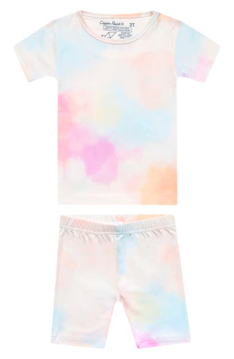 Nova Tie Dye Fitted Two-Piece Short Pajamas (Baby)