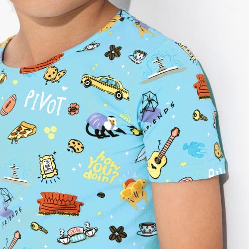 Bellabu Bear Friends Kids 2-piece Short Sleeve & Shorts Pajama Set In Friends