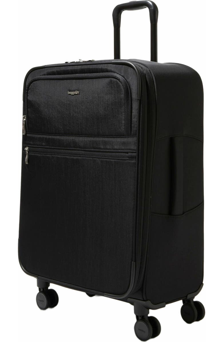 BAGGALLINI 26 in. Large Checked Luggage with Expansion, Alternate, color, Black