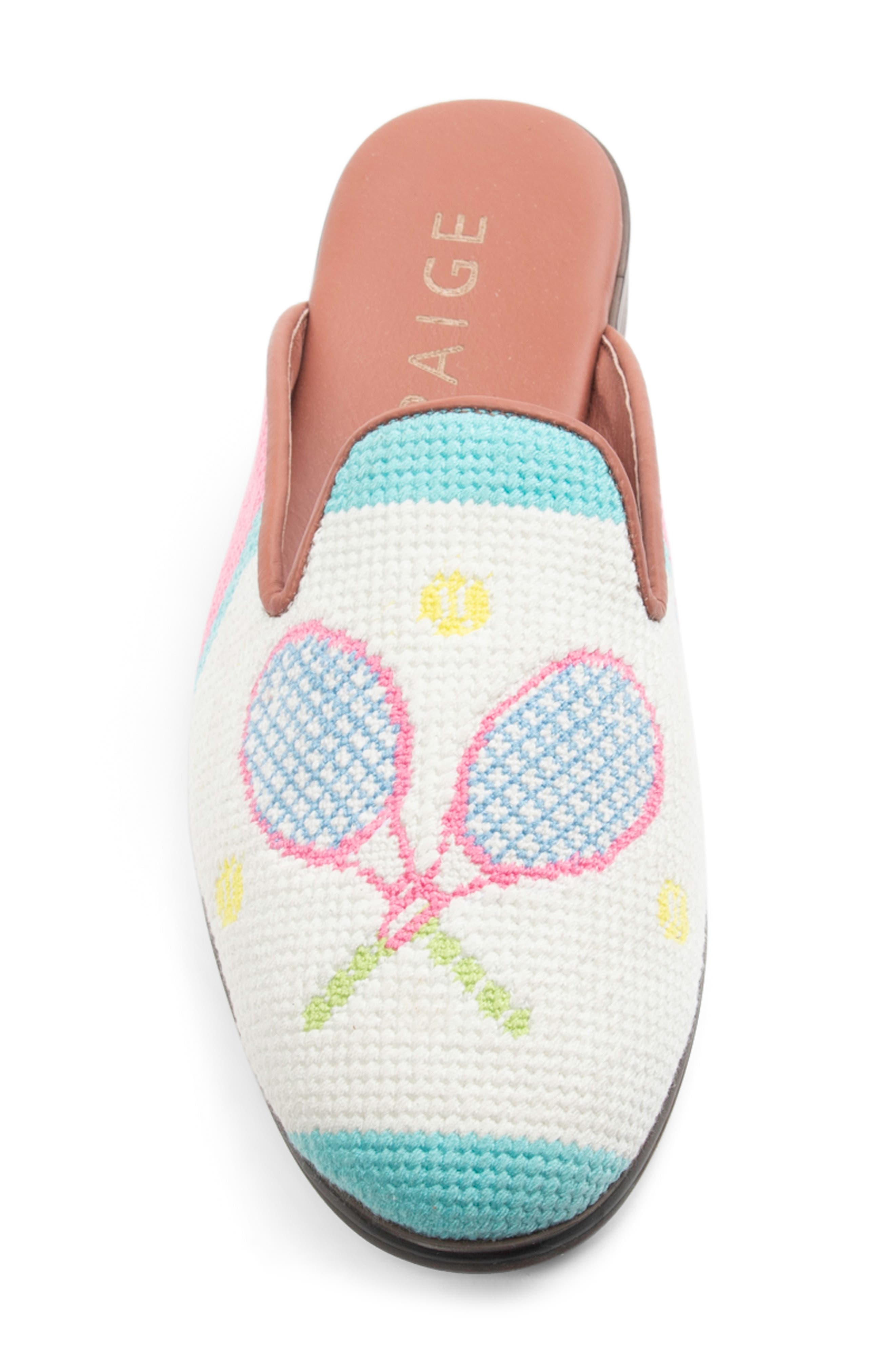 ByPaige Needlepoint Mule, Alternate, color, White