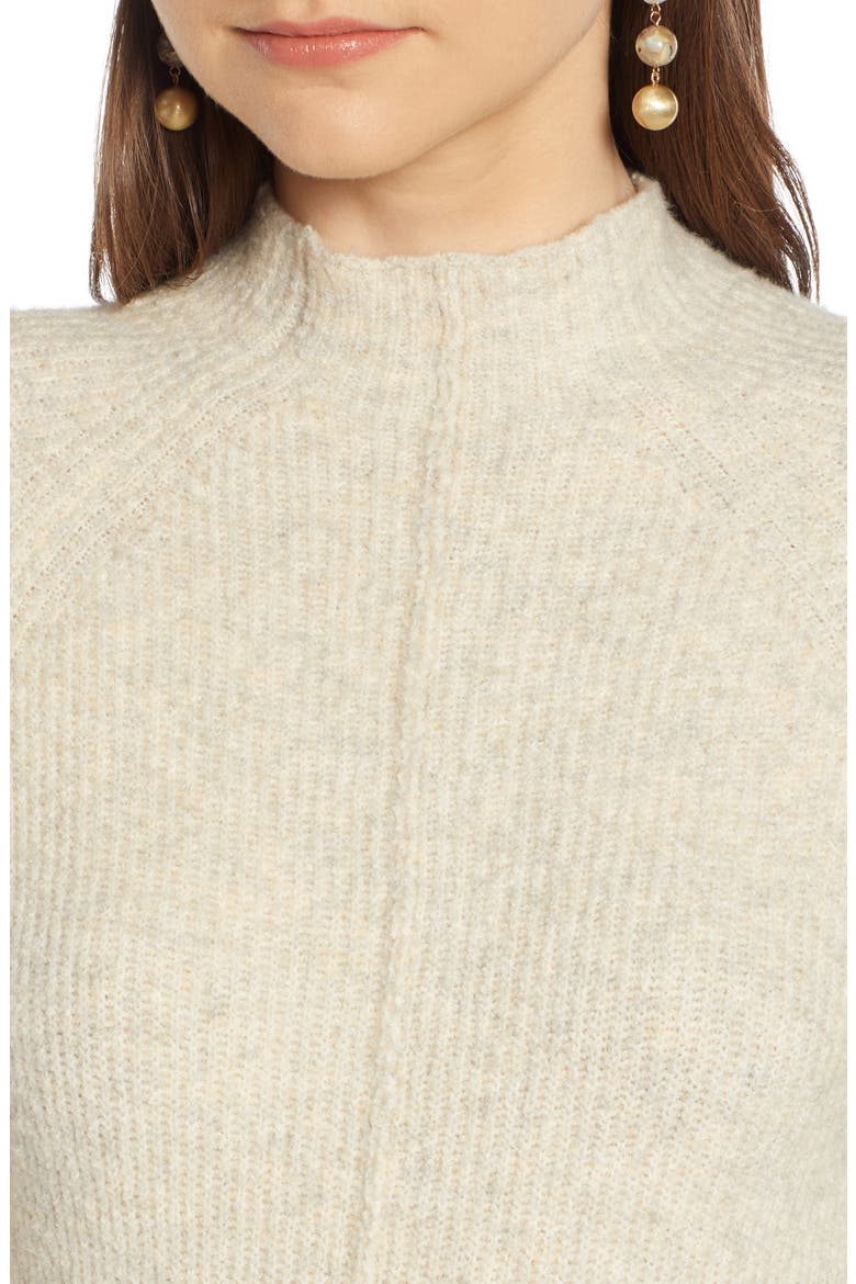 Mock Neck Maxi Sweater Dress (Nordstrom Exclusive), Alternate, color, BEIGE OATMEAL HEATHER