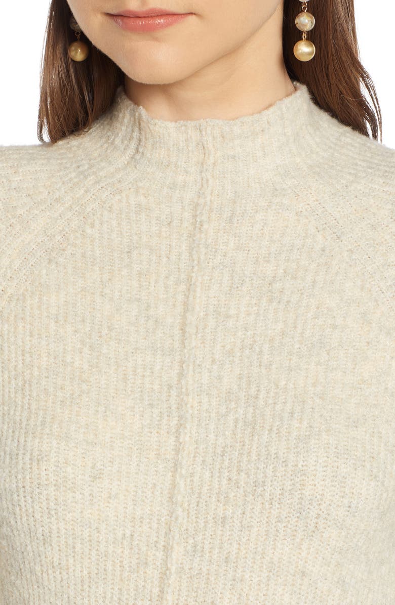 Something Navy Mock Neck Maxi Sweater Dress, Alternate, color, 