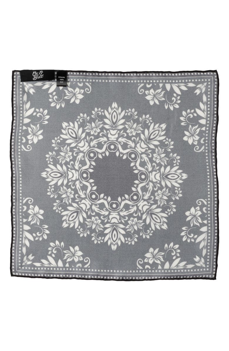 Cufflinks, Inc. Bandana Print Silk Pocket Square, Alternate, color, Black