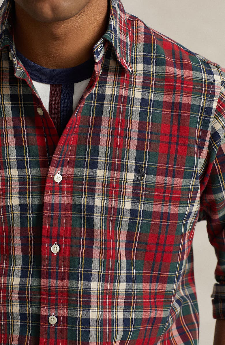 Polo Ralph Lauren Classic Fit Plaid Button-Down Oxford Shirt, Alternate, color, 