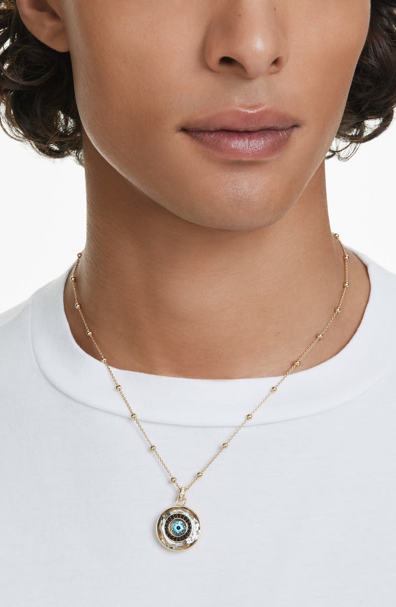 Swarovski Symbolica Crystal Evil Eye Pendant Necklace, Alternate, color, Multicolored