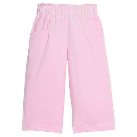 Kids' Cropped Velour Palazzo Pants