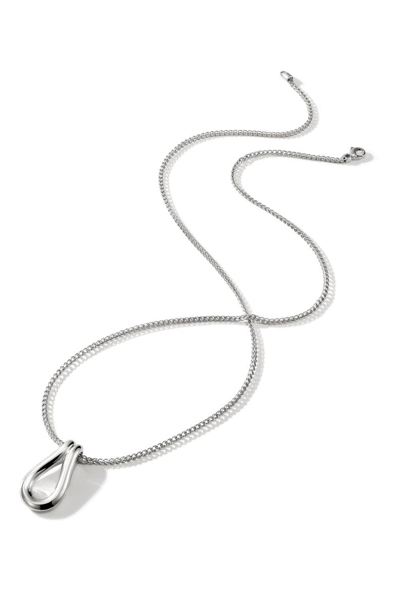Surf Pendant Necklace, Alternate, color, SILVER
