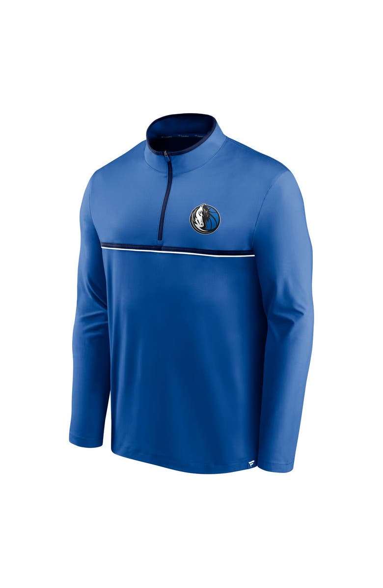 FANATICS Men's Fanatics Branded Blue Dallas Mavericks Starting Lineup Performance Quarter-Zip Jacket, Alternate, color, 