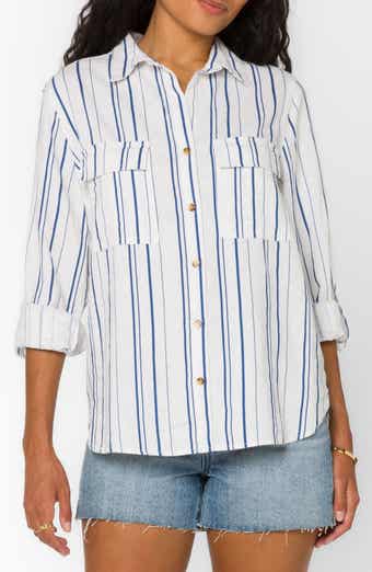 Talma Roll Tab Sleeve Linen Blend Shirt