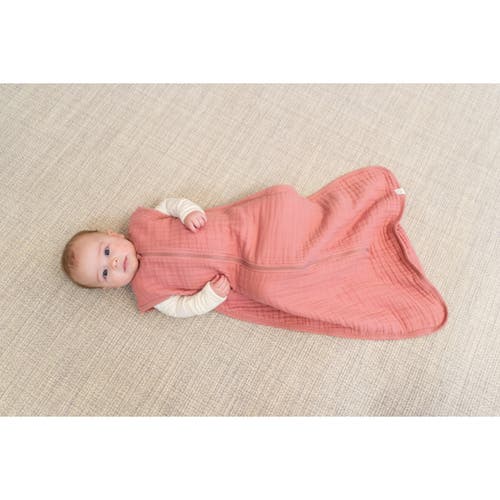 Lulujo Cotton Muslin Sleep Sack 1.0 Tog In Rose
