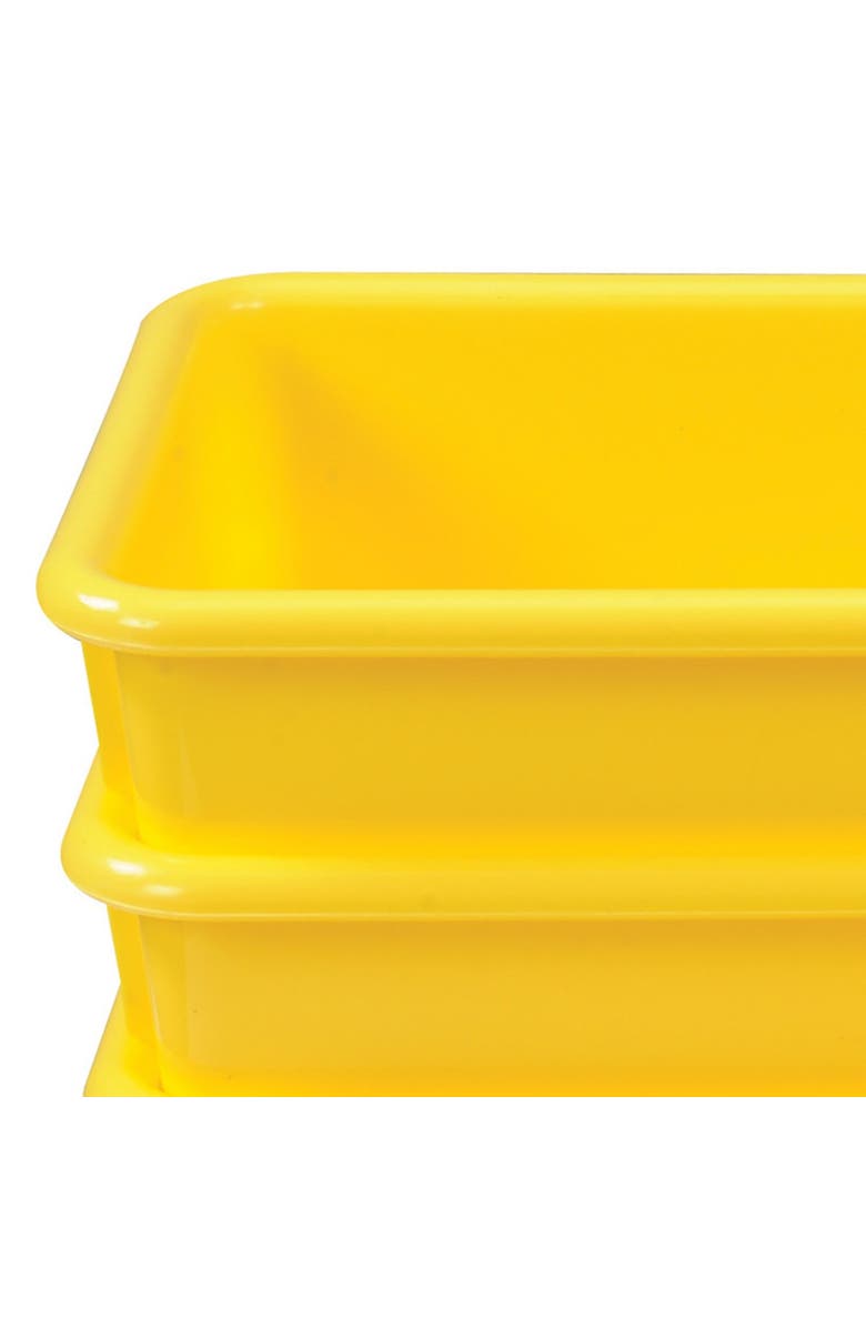 Kaplan Early Learning Company Yellow Colored Storage Bin - Set of 5, Alternate, color, Yellow