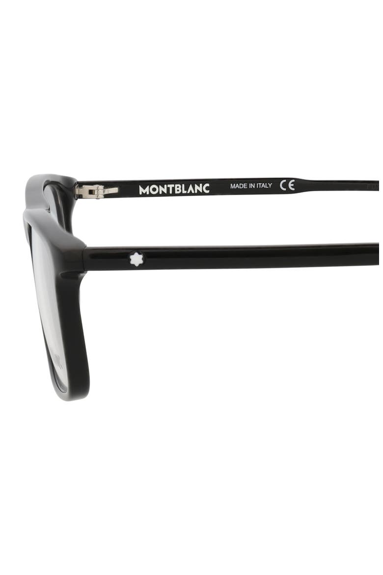 54mm Rectangular Optical Glasses, Alternate, color, BLACK BLACK TRANSPARENT