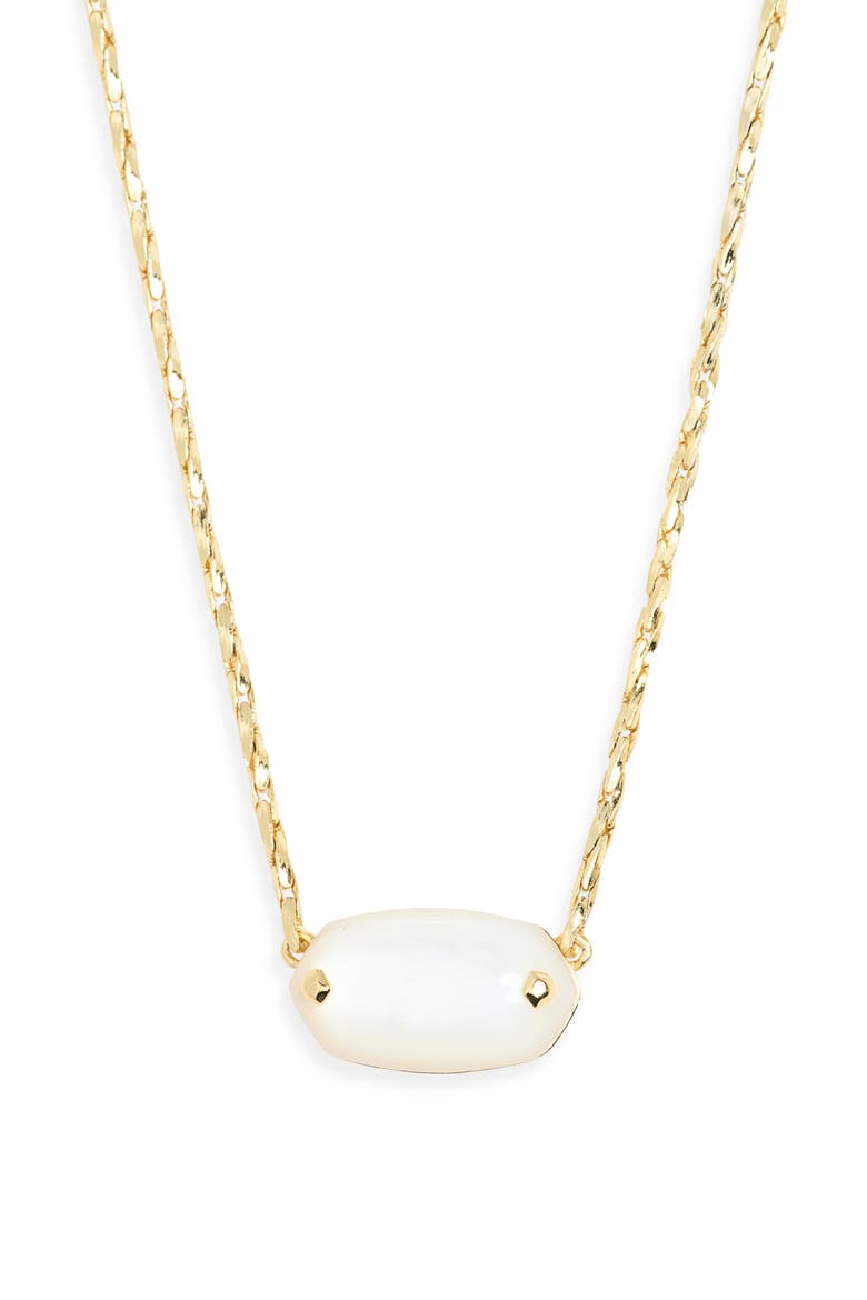 Elisa Rivet Pendant Necklace, Main, color, GOLD IVORY MOP