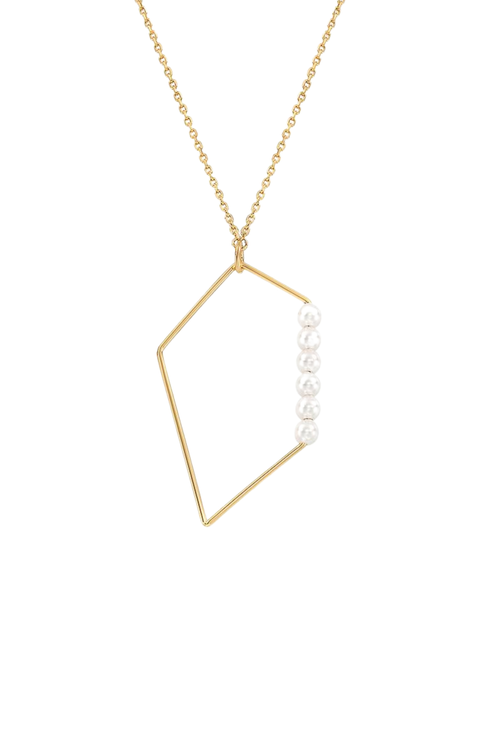 18k Gold Plated Sterling Silver Annabelle Pearl Necklace Gift Idea